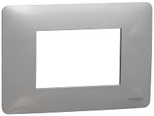 Рамка горизонтальная Schneider Electric Unica Modular 1-м. 3 мод. алюминий картинка